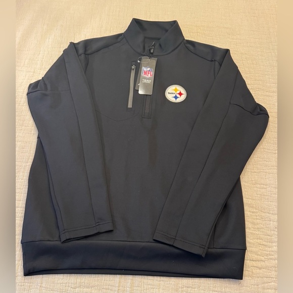 New! Men's Pittsburgh Steelers Antigua Generation Quarter-Zip Jacket, sz M - Picture 2 of 13